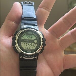 Casio Black and Silver Digital Watch